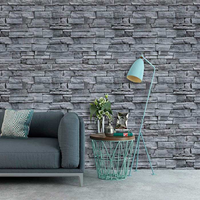 GreyBricks, samoprzylepne naklejki ścienne o wyglądzie szarej cegły 3D - Image 3