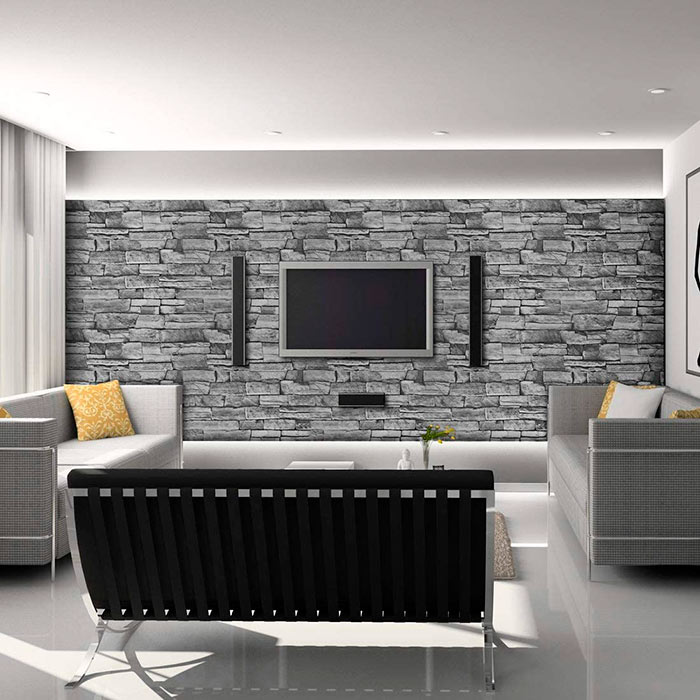 GreyBricks, samoprzylepne naklejki ścienne o wyglądzie szarej cegły 3D - Image 5