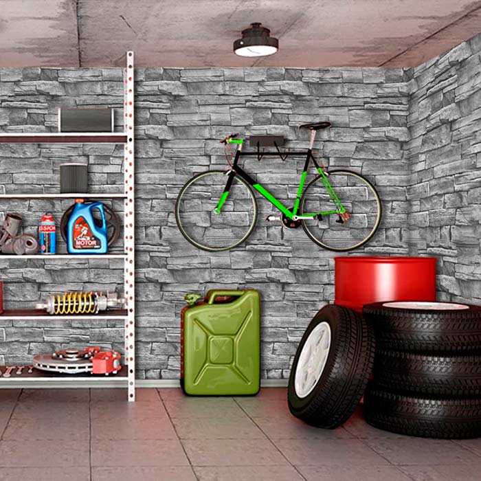 GreyBricks, samoprzylepne naklejki ścienne o wyglądzie szarej cegły 3D - Image 8