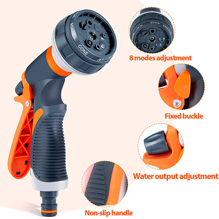 HoseSpray, zestaw z dyszą do węża ogrodowego, złączką do węża i pistoletem do podlewania - Image 4