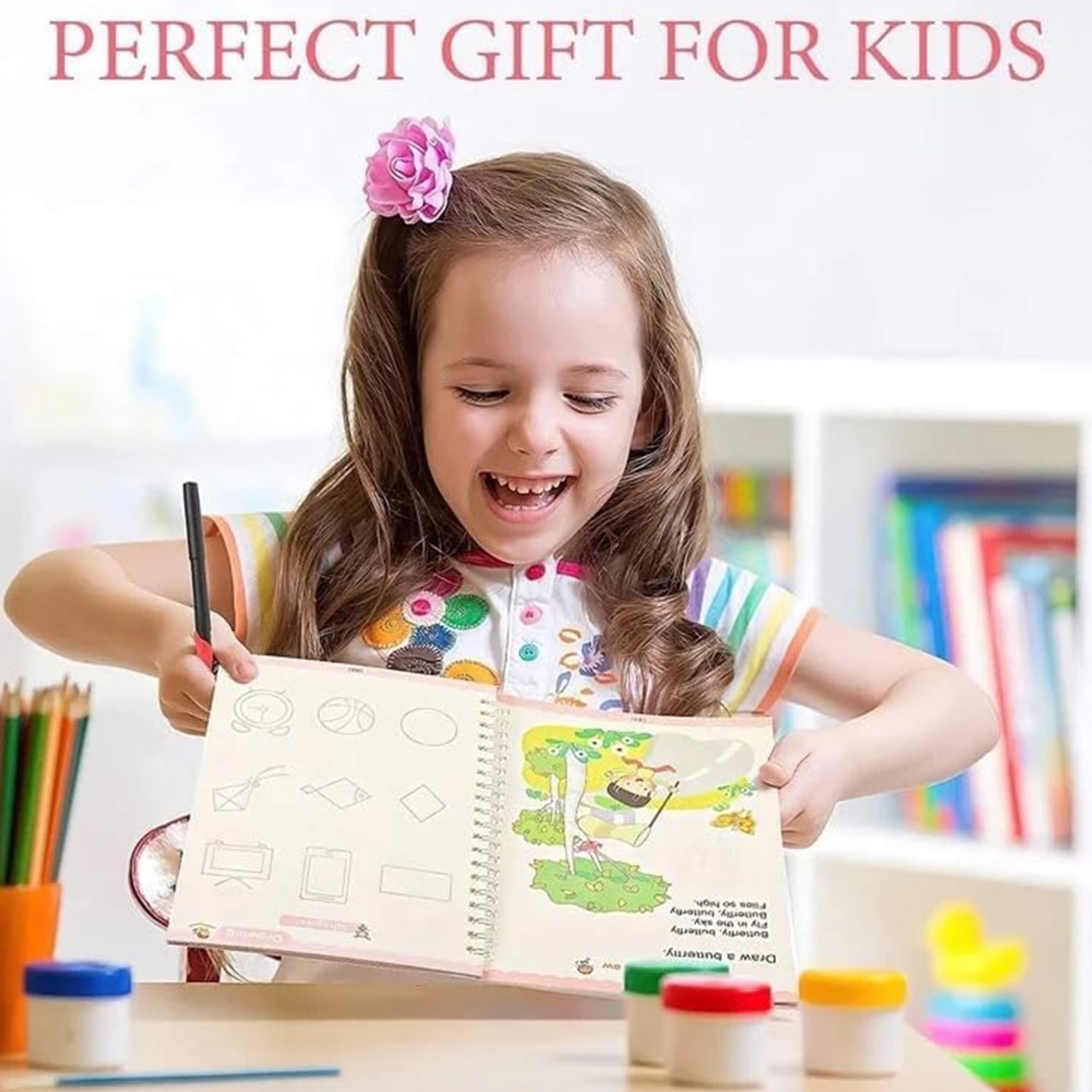 KidsBundle, tablet graficzny LED i 4 magiczne zeszyty ćwiczeń do nauki pisania i rysowania - Image 10