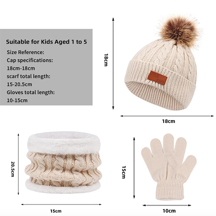 KnittSet, ciepły zimowy zestaw dla dzieci - Image 2