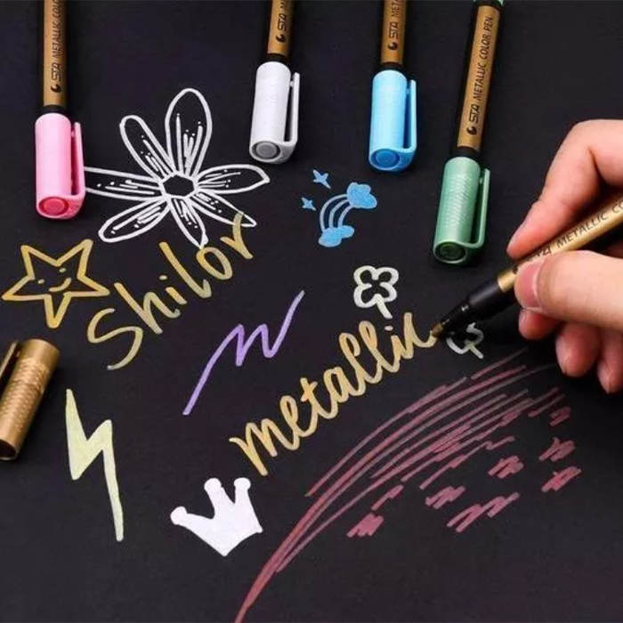 MetallicColorPen, 10-elementowy zestaw markerów do projektowania - Image 2