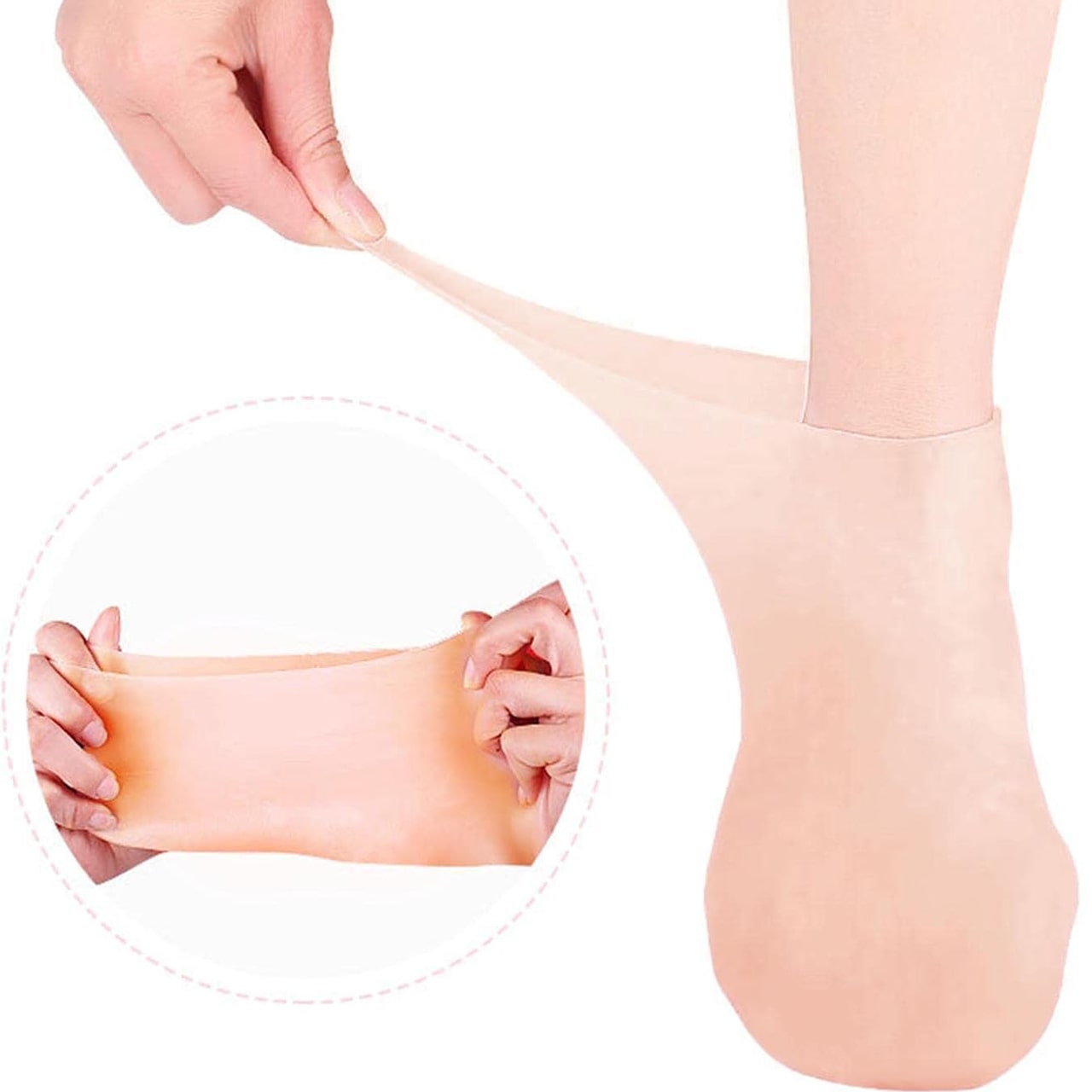 MoistMask, nawilżające skarpetki do pielęgnacji stóp z silikonu - Image 6