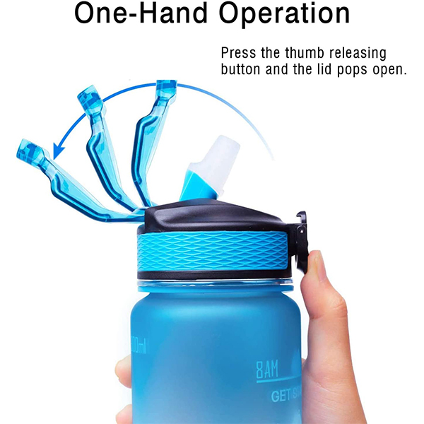MotivationalBottle, butelka na wodę z motywacyjnymi cytatami i znacznikami czasu (1000 ml) - Image 3