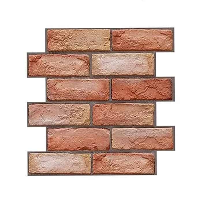 NewYorkWall, trójwymiarowe naklejki ścienne z efektem pomarańczowej cegły (10 szt.) - Image 2
