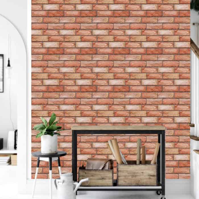 NewYorkWall, trójwymiarowe naklejki ścienne z efektem pomarańczowej cegły (10 szt.) - Image 6