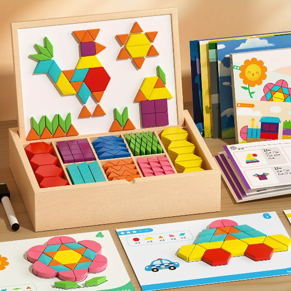PUZZGEO, Magnetyczny drewniany zestaw puzzli (225 elementów) - Image 7