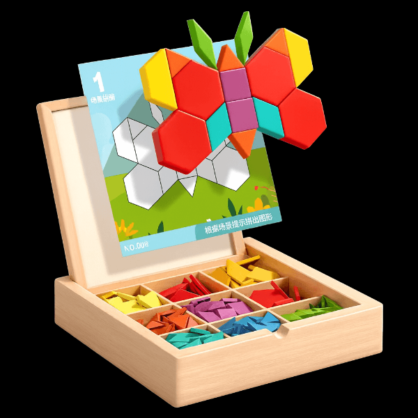 PUZZGEO, Magnetyczny drewniany zestaw puzzli (225 elementów) - Image 8
