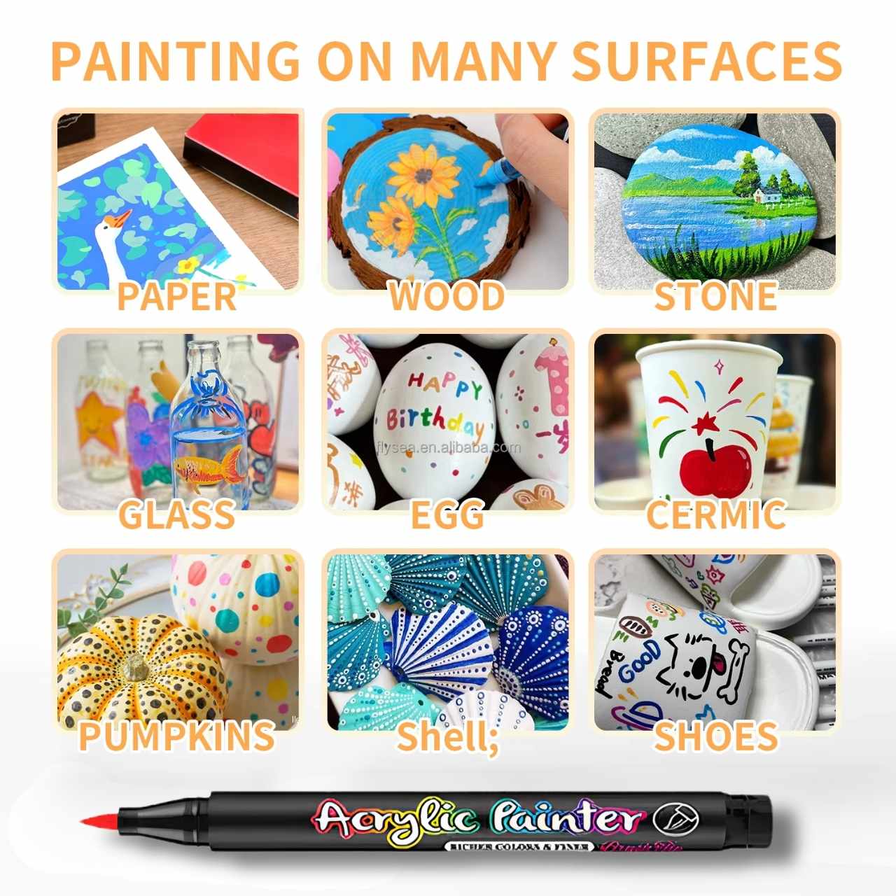 PaintAcrylic, markery akrylowe (12 sztuk) - Image 4