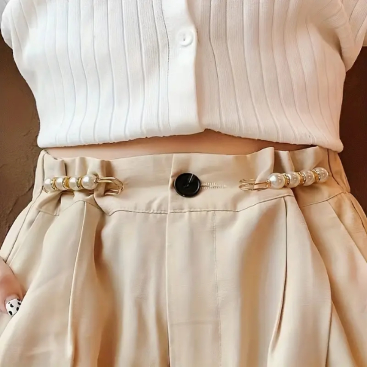 Pearls, eleganckie klamry do paska (12 sztuk) - Image 7