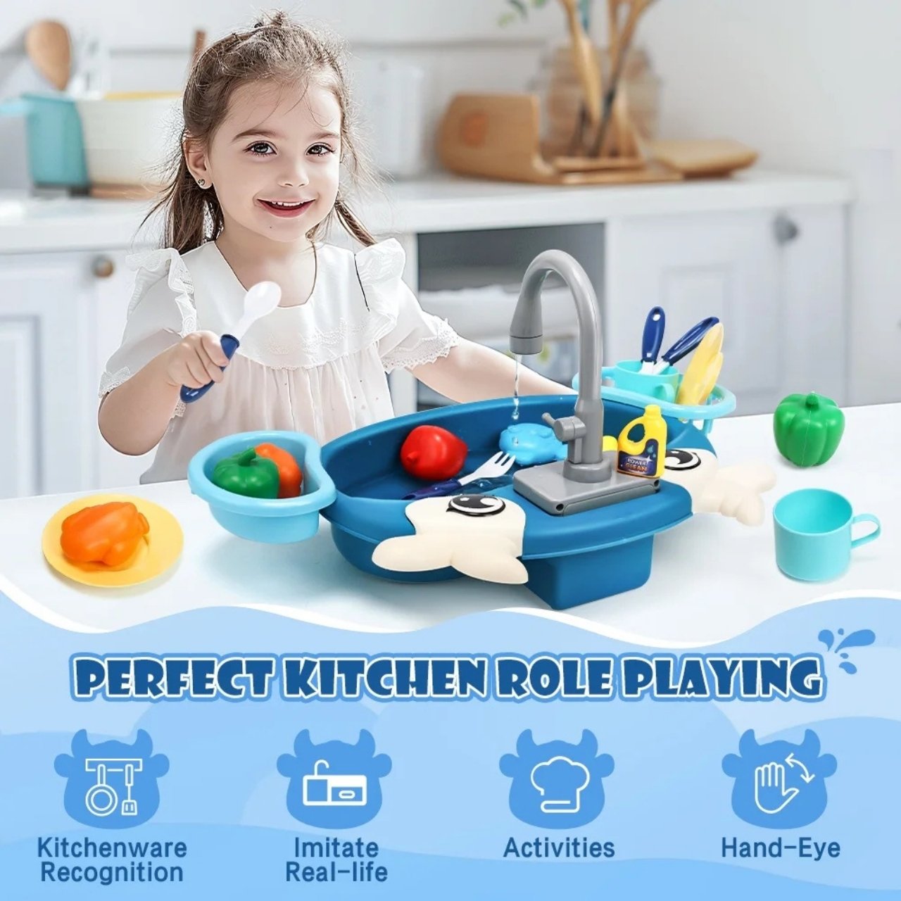 PlaySink, dziecięcy zestaw kuchenny z umywalką - Image 6