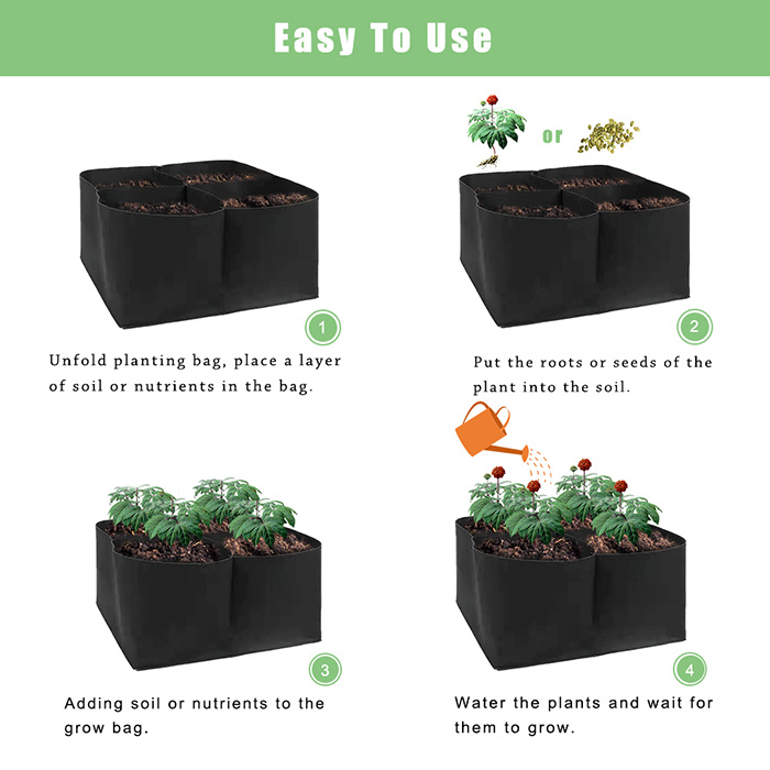 Pocket4Garden, przenośne grządki ogrodowe z 4 oddzielnymi przegrodami - Image 8