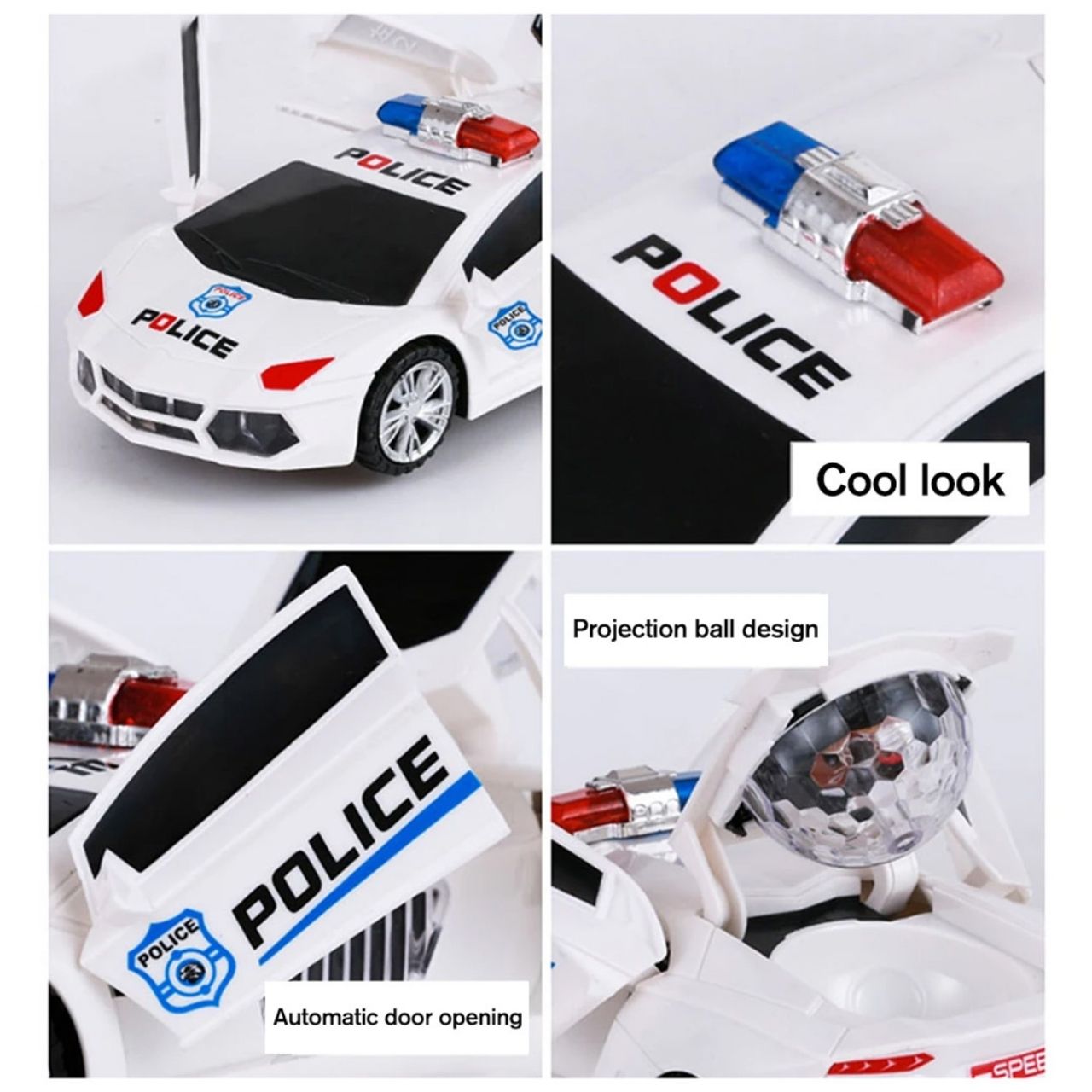 PoliceCar, policyjny samochód z lampkami LED - Image 2