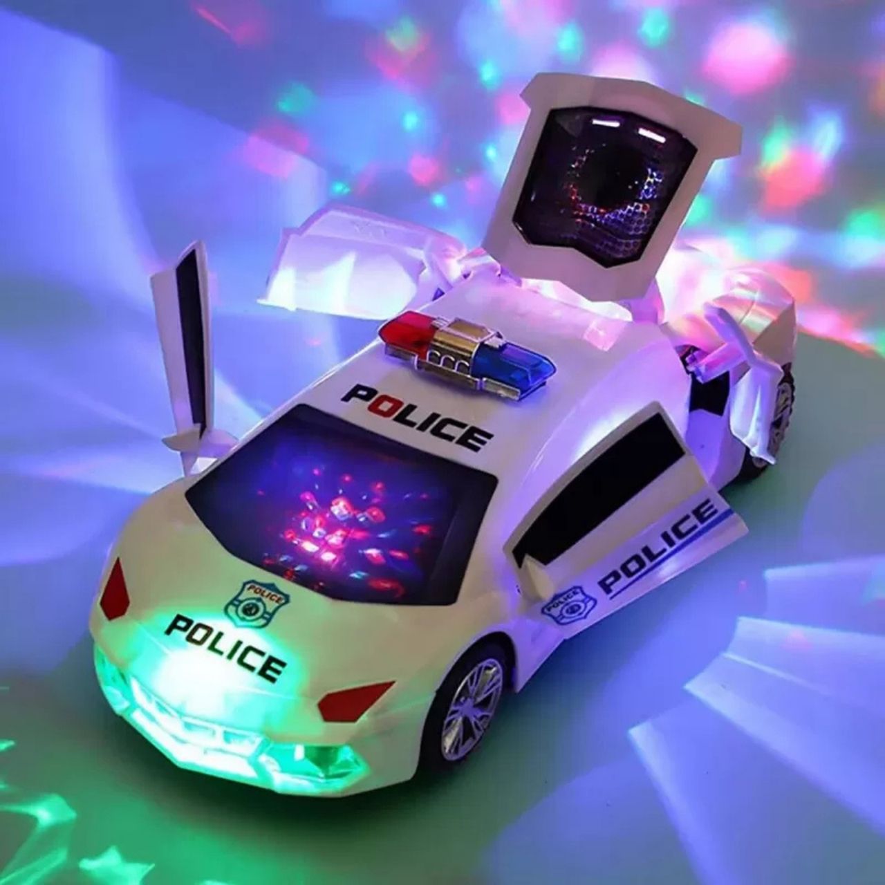PoliceCar, policyjny samochód z lampkami LED - Image 6