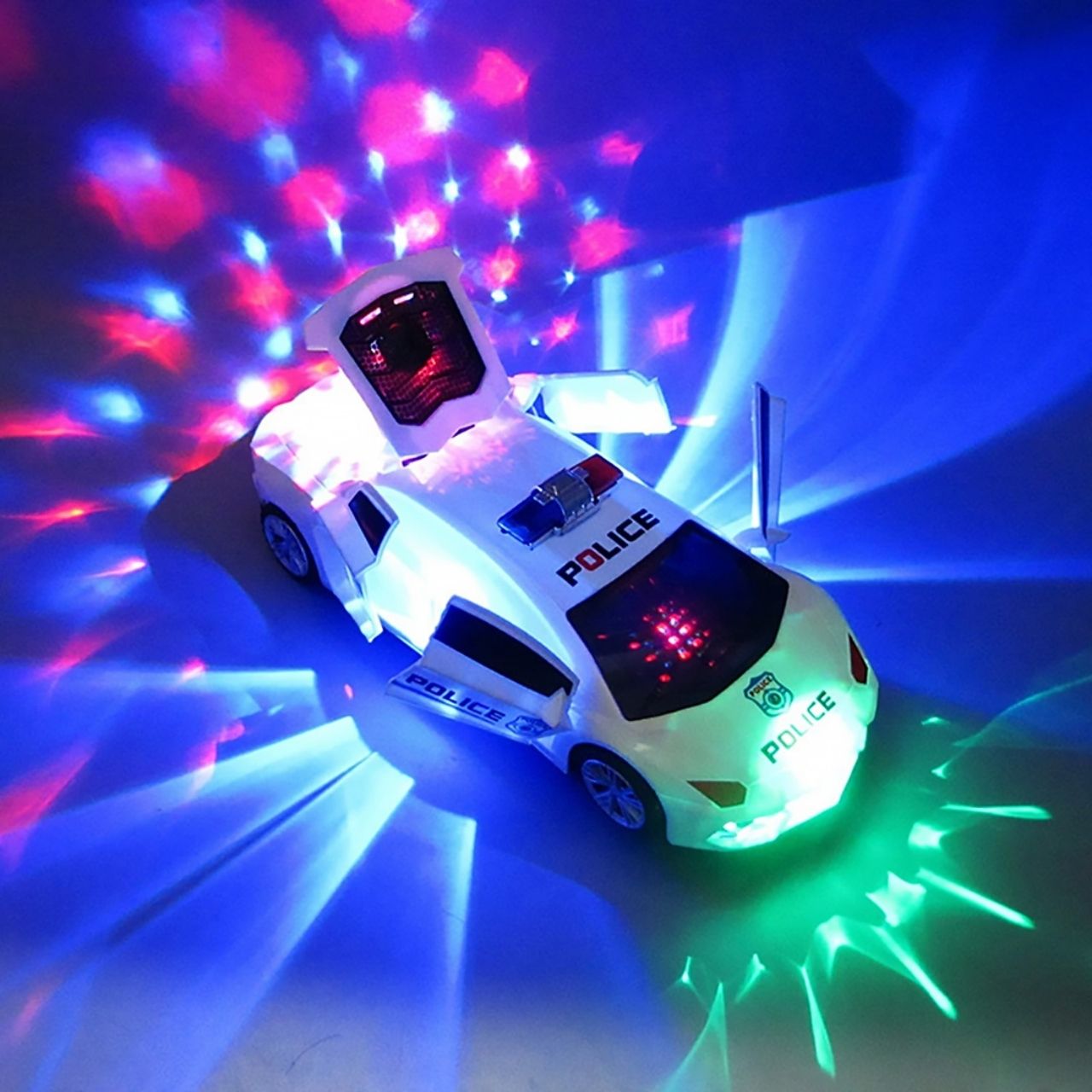 PoliceCar, policyjny samochód z lampkami LED - Image 8