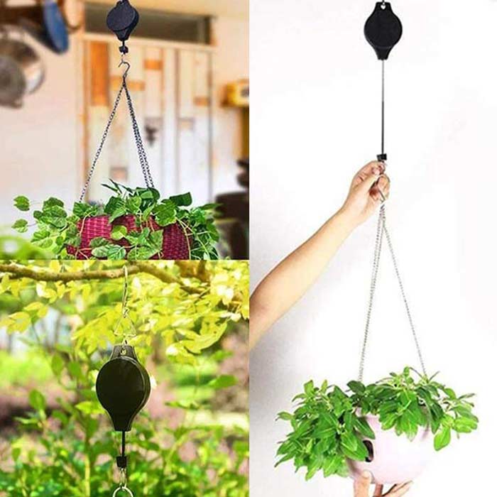 PullGarden, komplet 2 kljuk za viseče rastline z raztegljivim trakom - Image 5