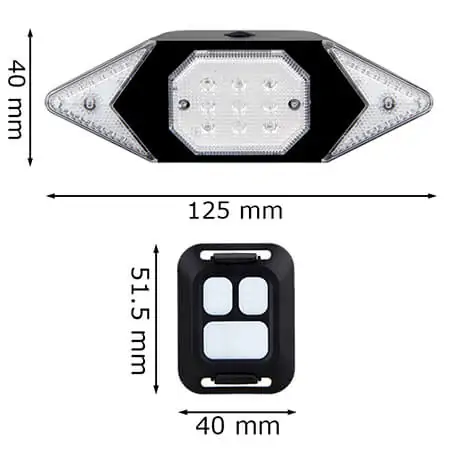 RearLightIndicator, wskaźnik rowerowy z bezprzewodowym pilotem - Image 2
