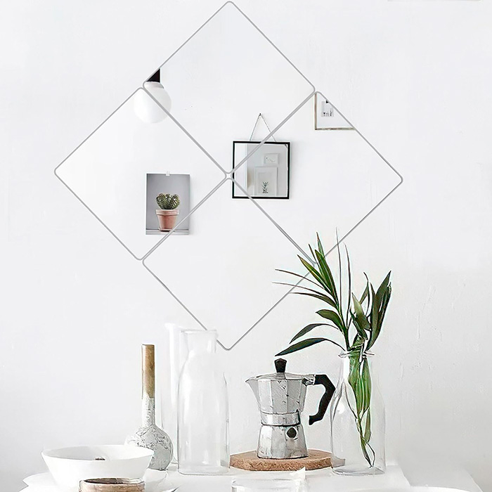 ReflectMirror, naklejki ścienne z efektem lustra (4 sztuki) - Image 3