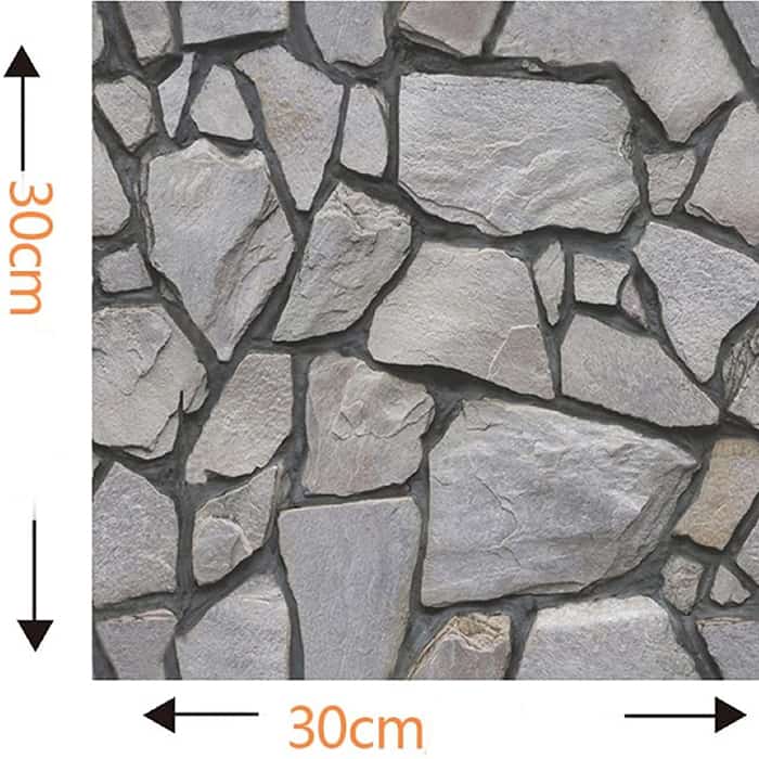 RocksWall, trójwymiarowe naklejki ścienne z efektem kamienia (10 sztuk) - Image 2