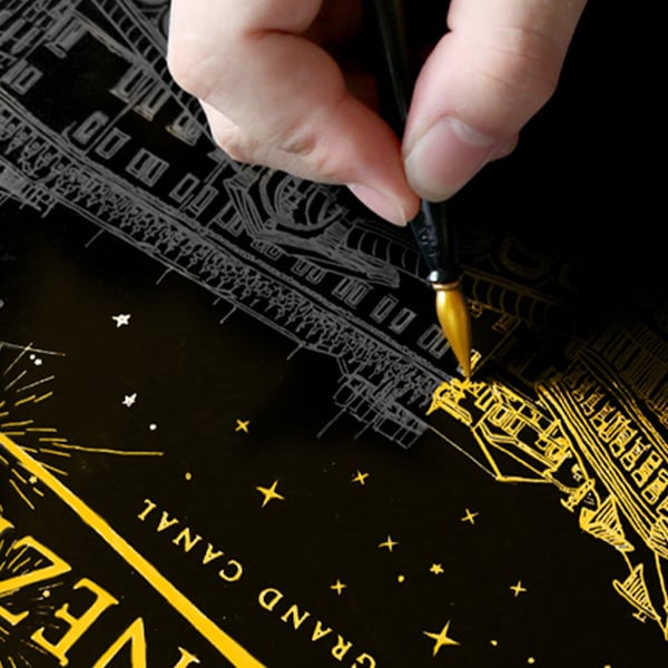 ScratchArt, kreatywny 6-częściowy zestaw do wydrapywania z dwoma ilustracjami - Image 7