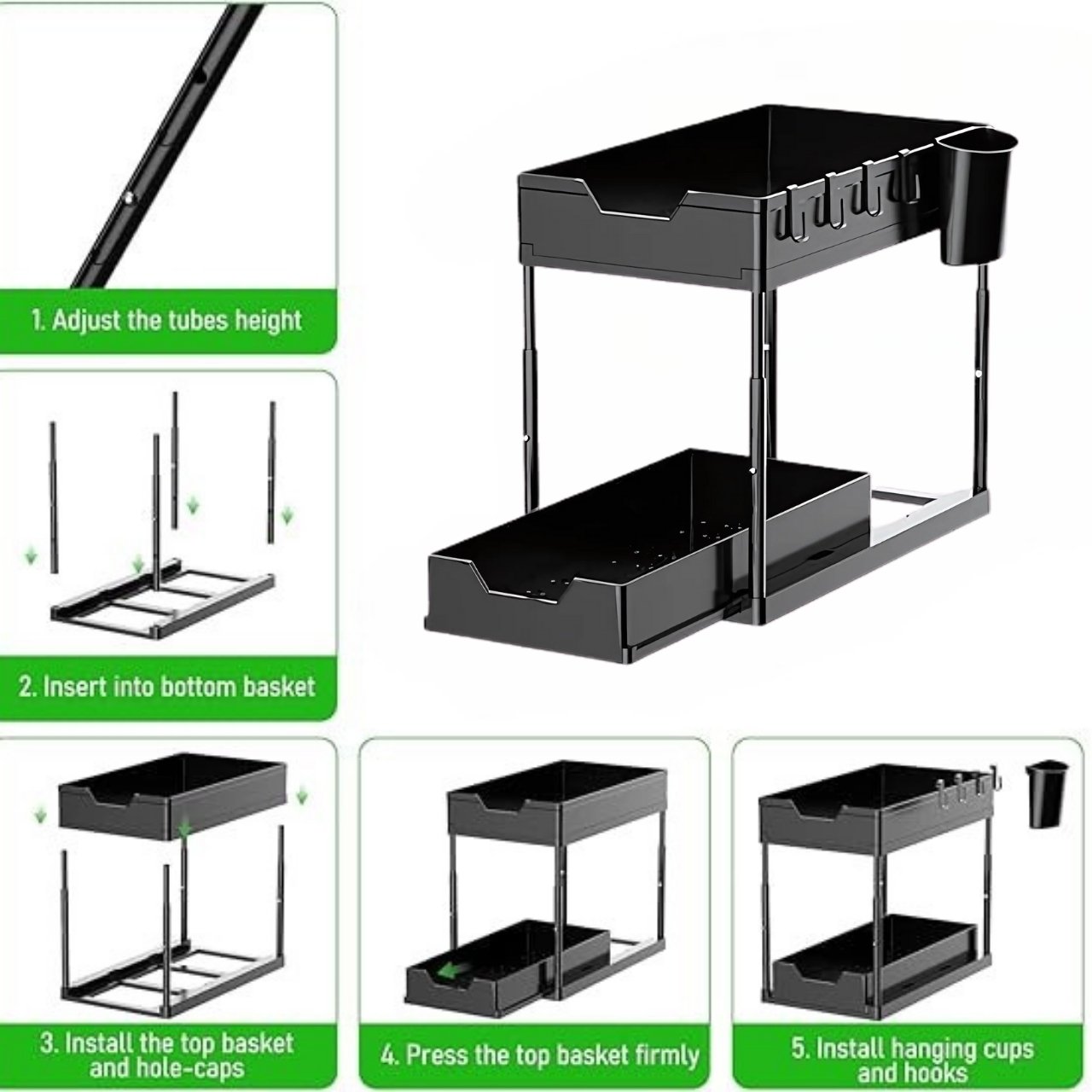 Shelfy, dwupoziomowa jednostka półkowa do organizacji - Image 6