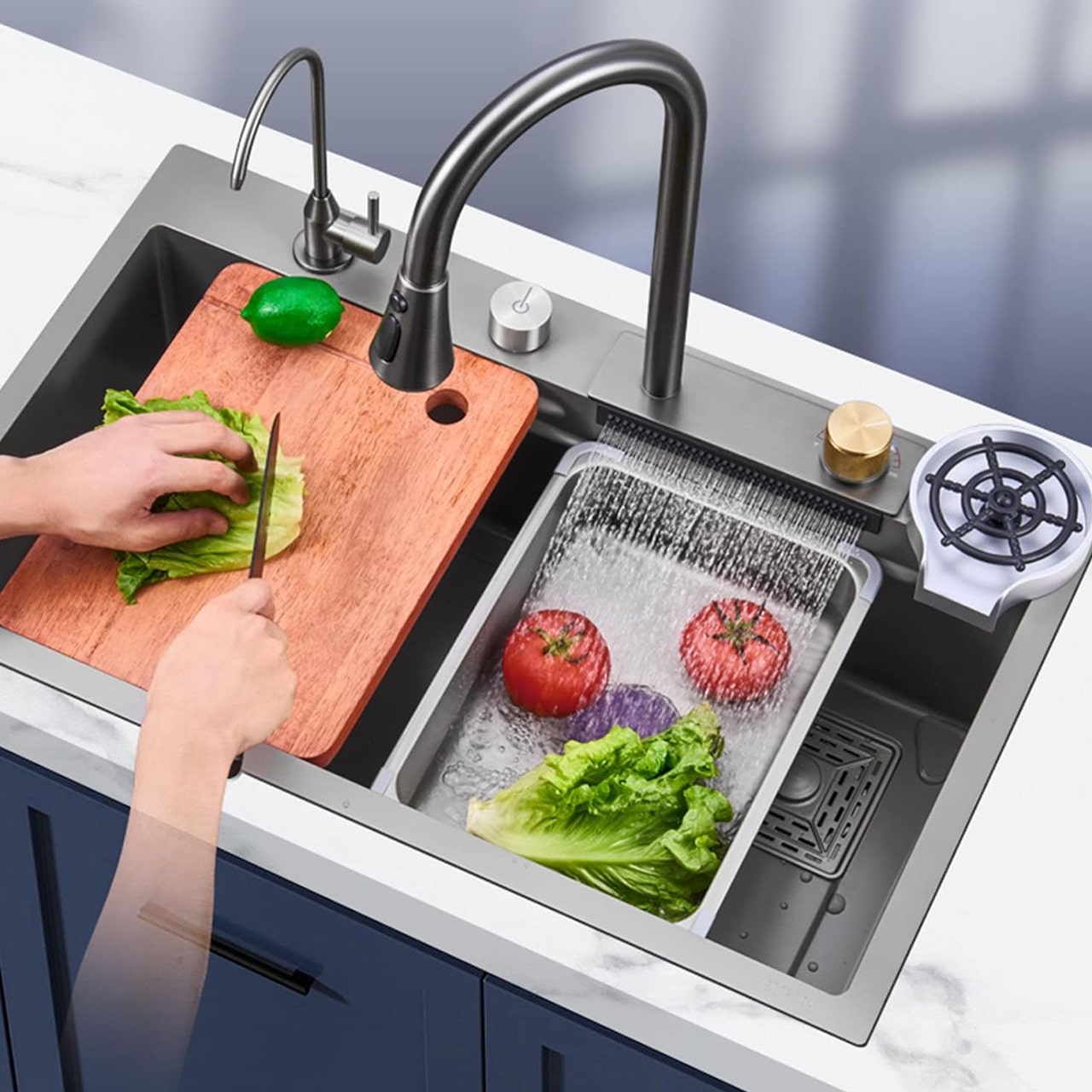 Zlew ma wiele wbudowanych funkcji!