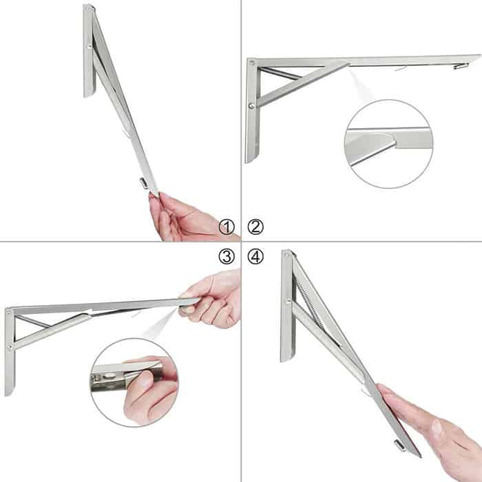 SimpleBracket, składany wspornik do półek i mebli (2 sztuki) - Image 3