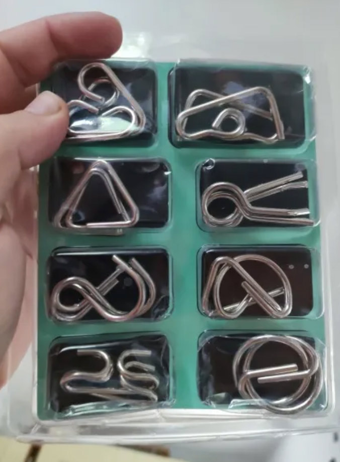 SpiralPuzzle Zestaw 8-częściowych metalowych łamigłówek - Image 9