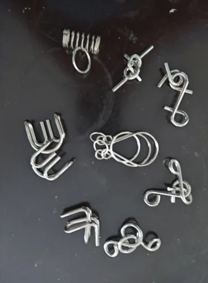 SpiralPuzzle Zestaw 8-częściowych metalowych łamigłówek - Image 10