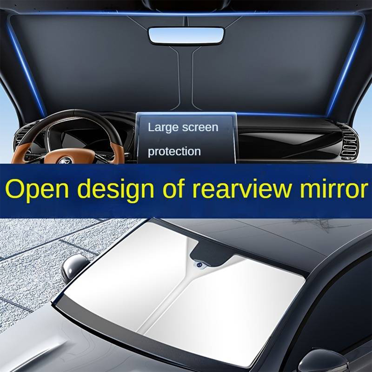 SunVisor, składana osłona przeciwsłoneczna na przednią szybę samochodu - Image 7