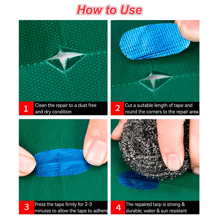 TarpaulinTape, mocna taśma samoprzylepna do różnych napraw (5 m) - Image 6