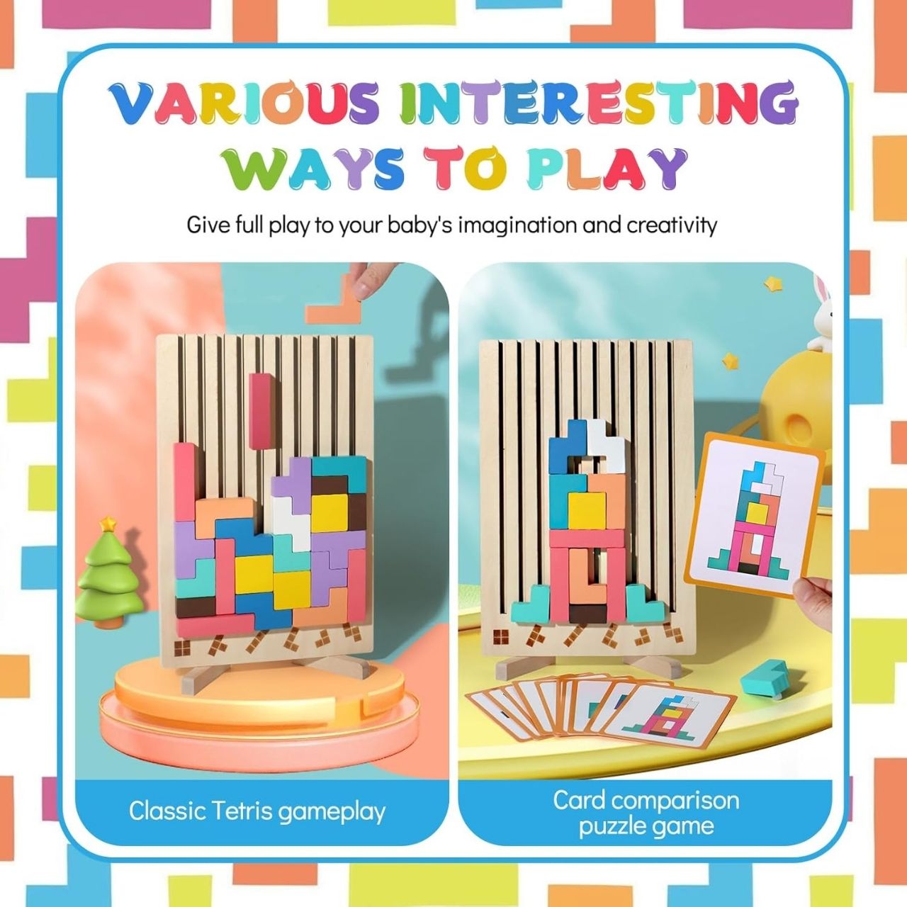 Tetris, drewniana zabawka dydaktyczna - Image 5