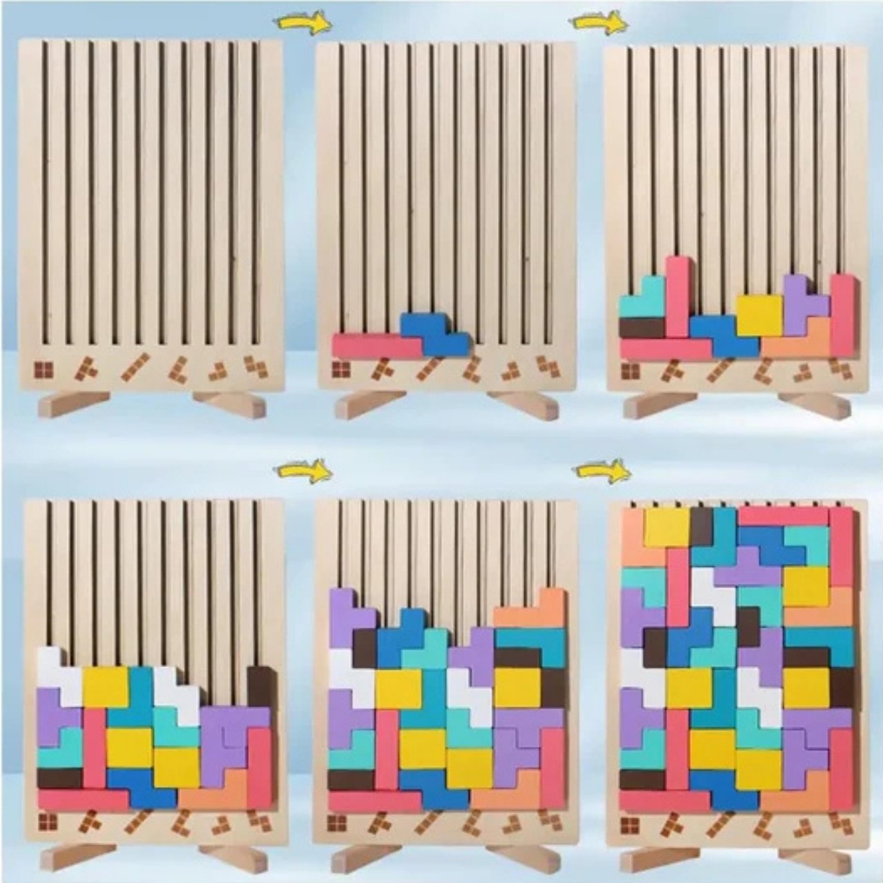 Tetris, drewniana zabawka dydaktyczna - Image 6