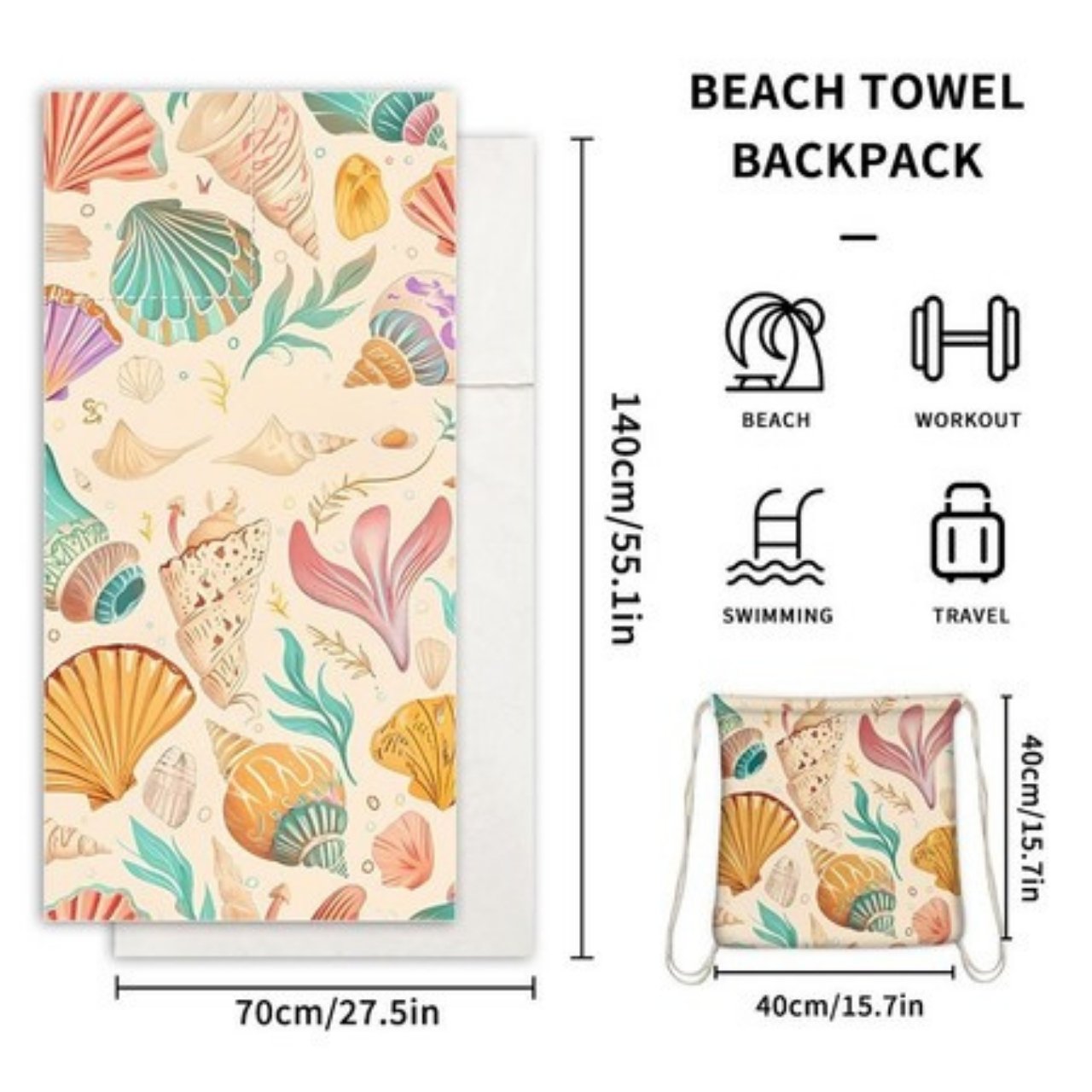 TowelBag, 2w1 ręcznik i plecak - Image 4
