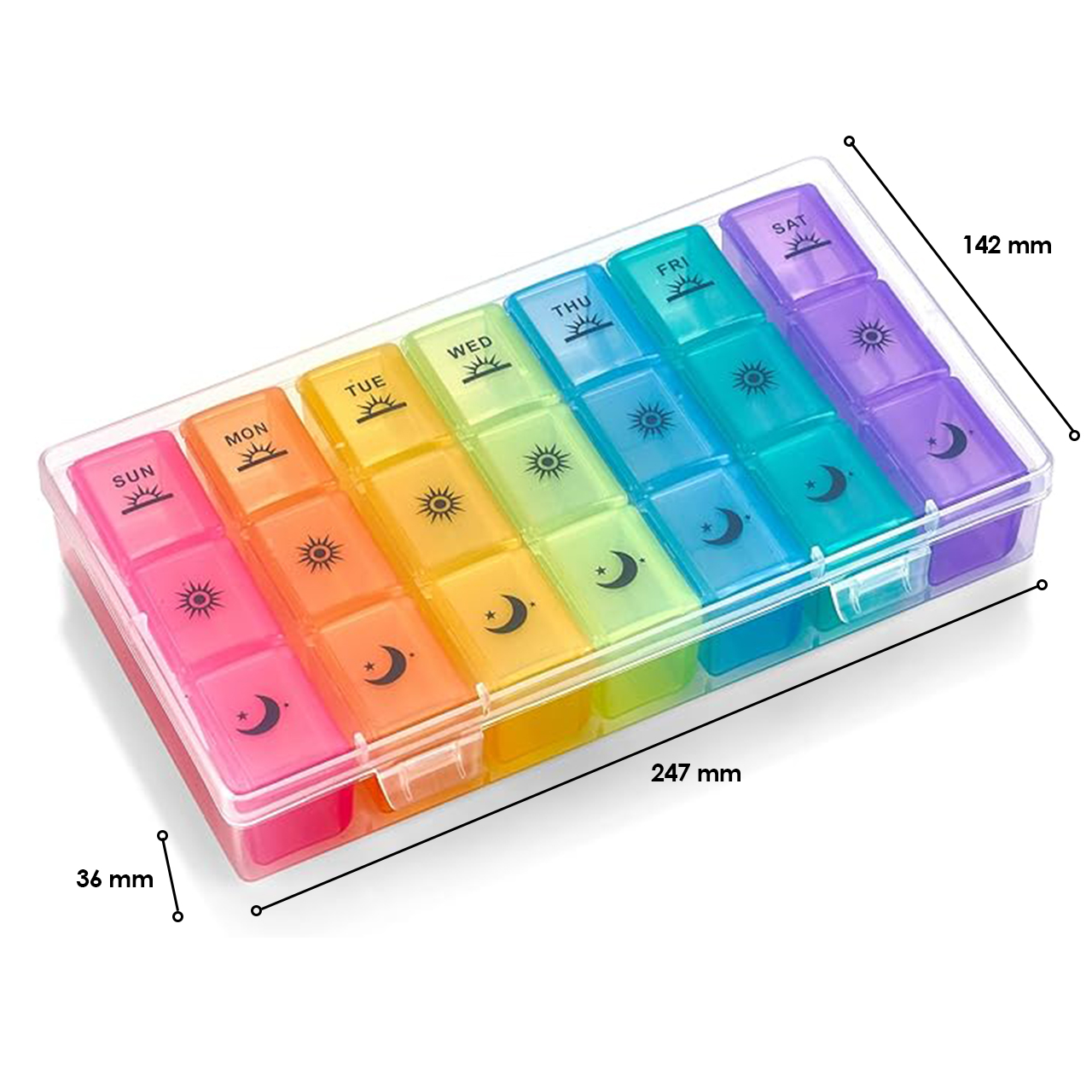 WeeklyBox, organizer na tabletki, suplementy diety lub witaminy - Image 5