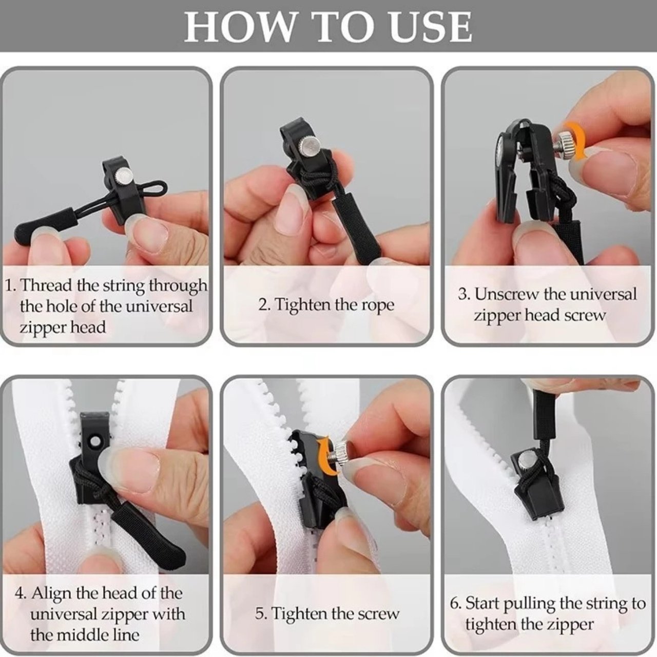 ZipFix, zestaw do naprawy zamków błyskawicznych (12 sztuk) - Image 3
